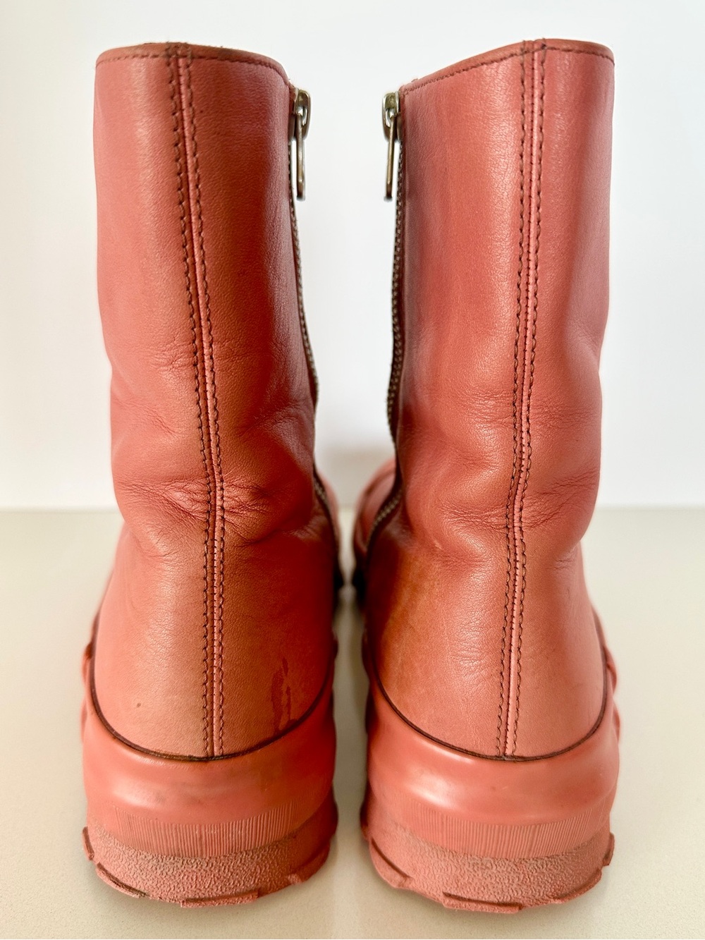 Camper Traktori Boot In Vulcanized Red Calfskin Leather EU 38 CamperLab - Picture 10 of 16